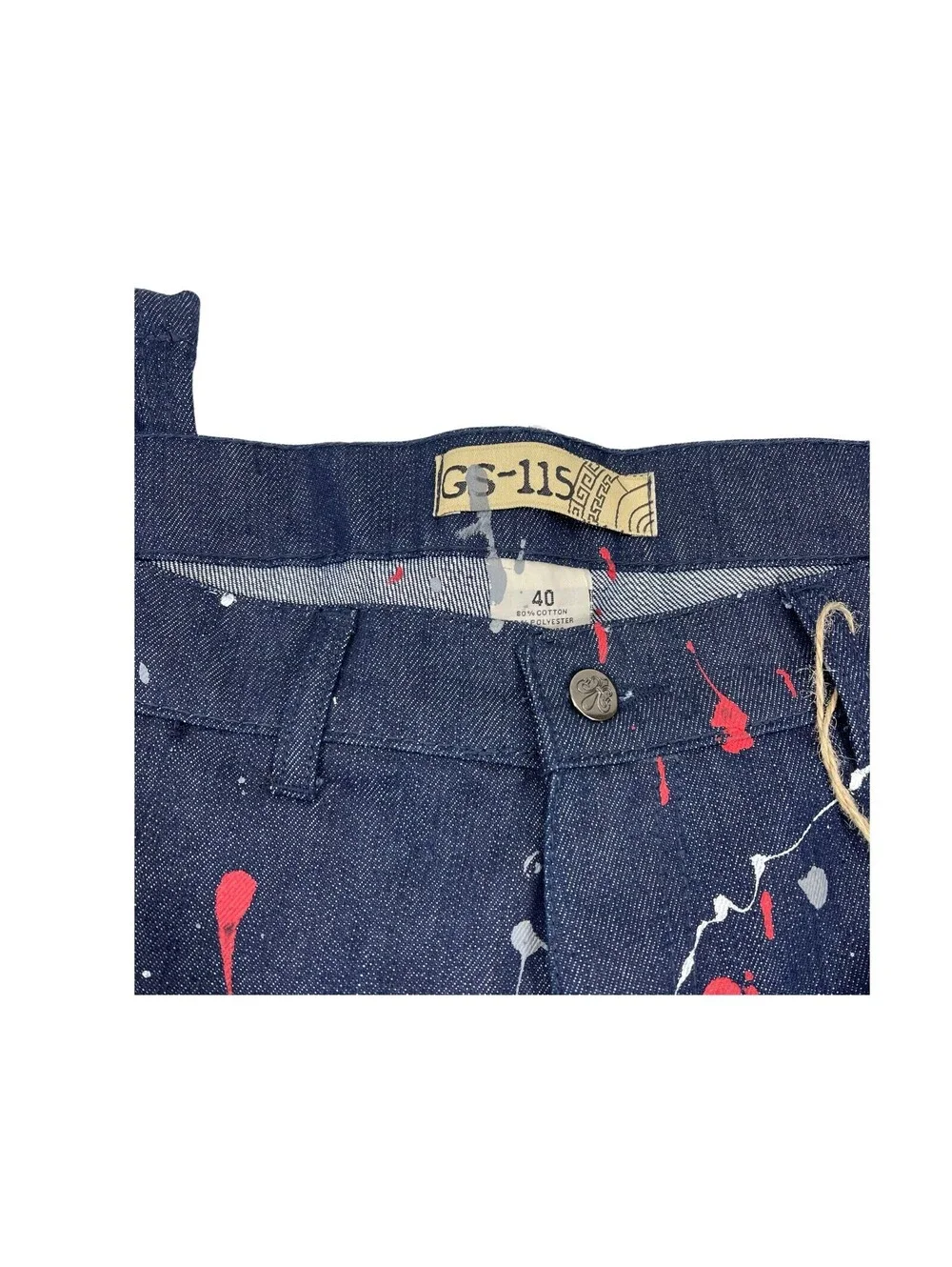 GS-115 Moto Paint Splatter Men's Jeans Size 40x33 New With Tags